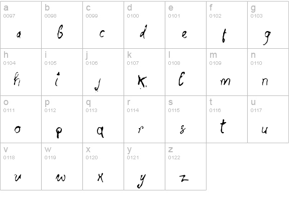 InAspartame lowercase a-z preview