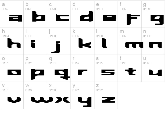 InavelMutant lowercase a-z preview
