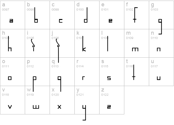 Incarnation lowercase a-z preview