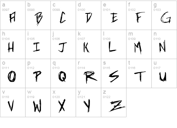 Incubus lowercase a-z preview