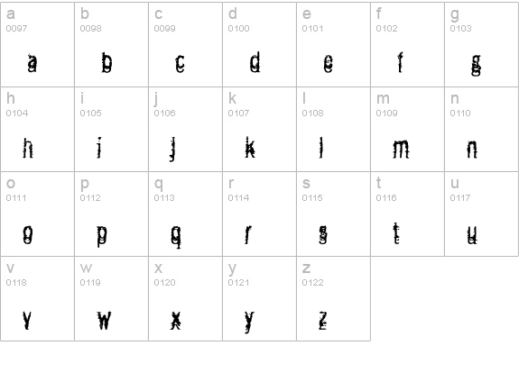 IndecisionDoubled lowercase a-z preview