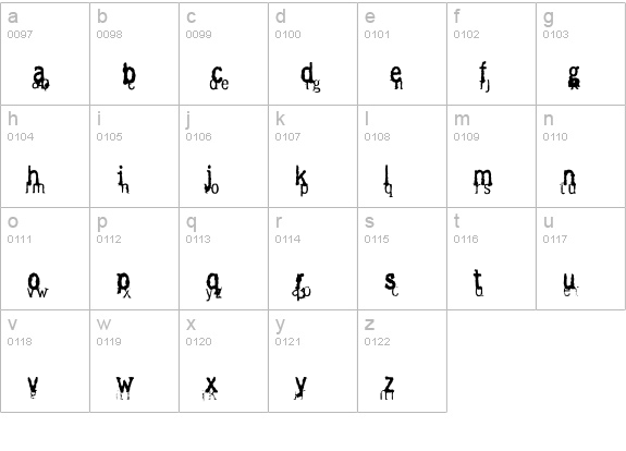 IndecisionLettered lowercase a-z preview