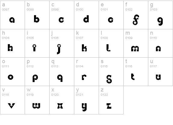 Independance lowercase a-z preview