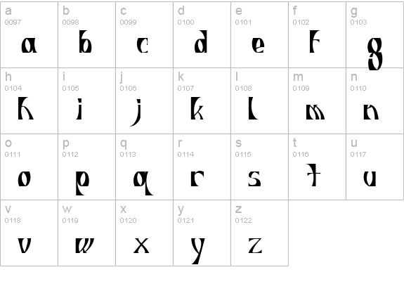 INDIOSBRAVOS TITLING lowercase a-z preview