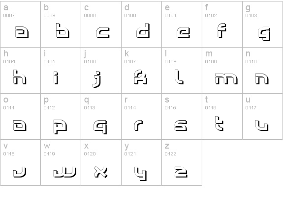 Individigital Shaded lowercase a-z preview