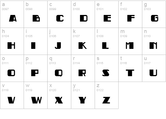 Indochine NF lowercase a-z preview
