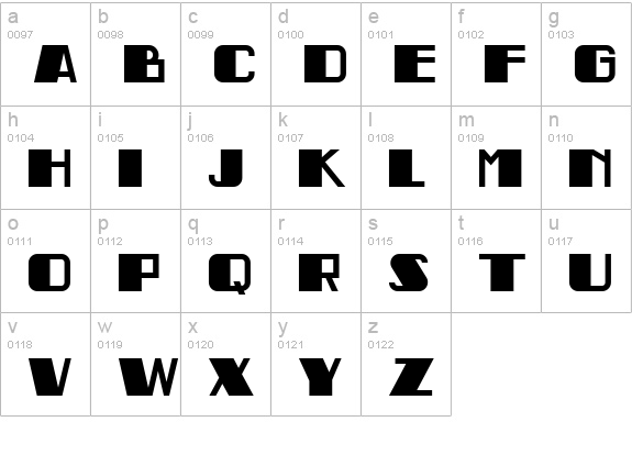 IndochineNF lowercase a-z preview