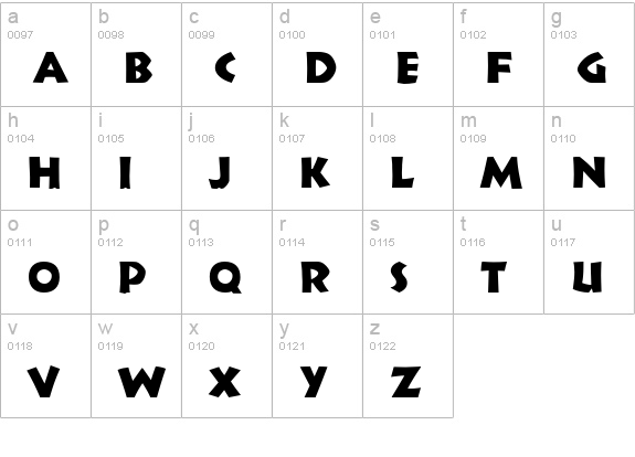 Indy Normal lowercase a-z preview