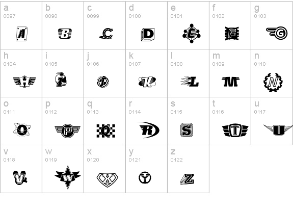 IndyFunfhundert lowercase a-z preview