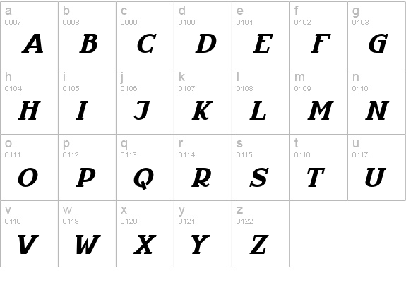 InfantylItalic lowercase a-z preview