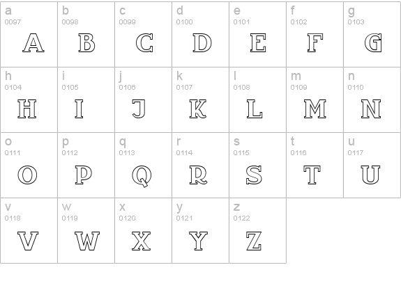 InfantylOut lowercase a-z preview