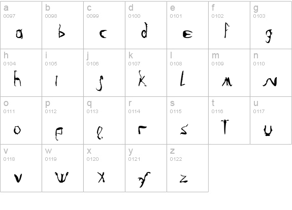 Infestia lowercase a-z preview