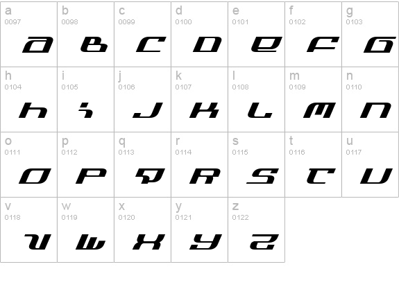 Infinity Formula ExpItalic lowercase a-z preview