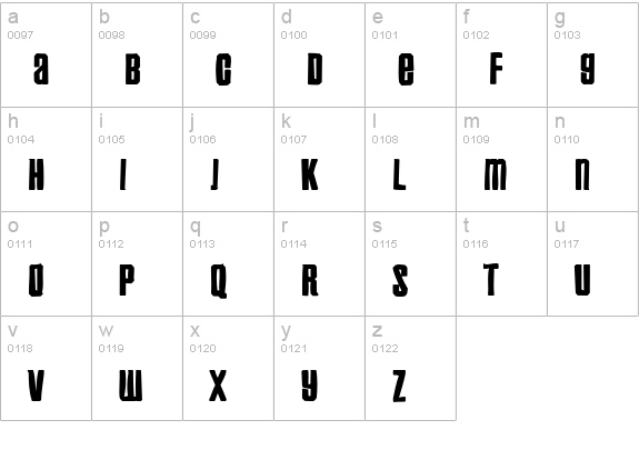 Inflammable Age Ink lowercase a-z preview