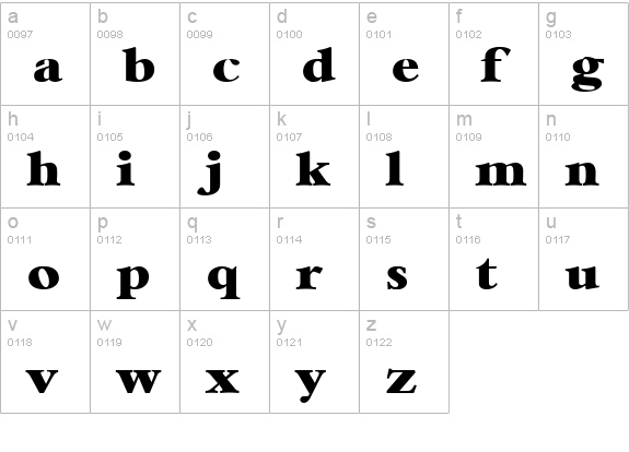 Ingenue Display SSi lowercase a-z preview