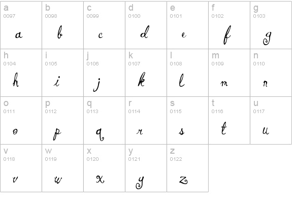 IngridDarling lowercase a-z preview