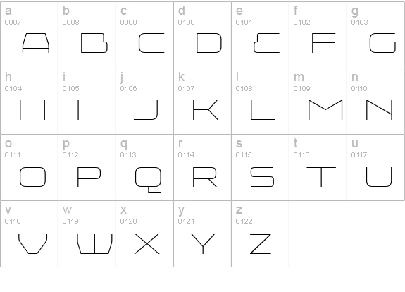Injekuta Lt lowercase a-z preview