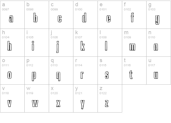 Ink Tank BRK lowercase a-z preview