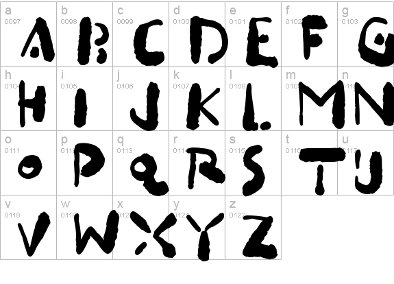 Inkbleeda
 lowercase a-z preview