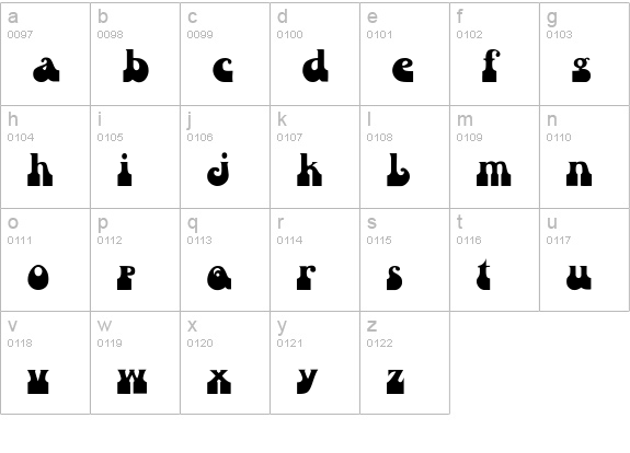 Inkwell lowercase a-z preview