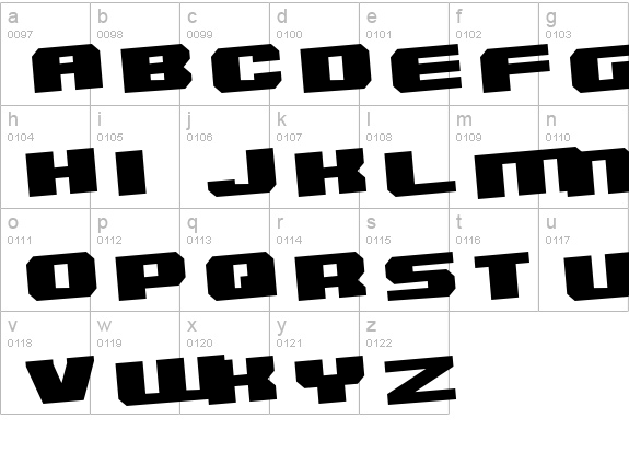 Inner Sanctum lowercase a-z preview