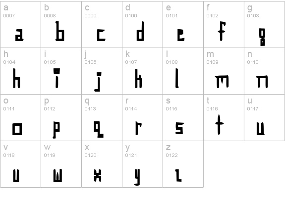 Innie Outtie lowercase a-z preview