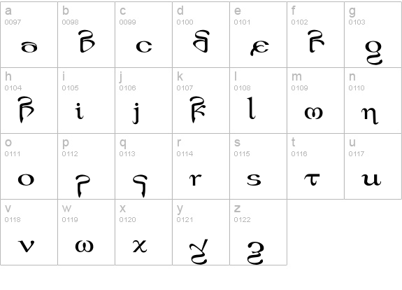 Innocence lowercase a-z preview