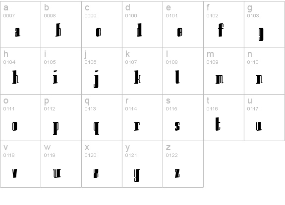 Innocent bystander lowercase a-z preview