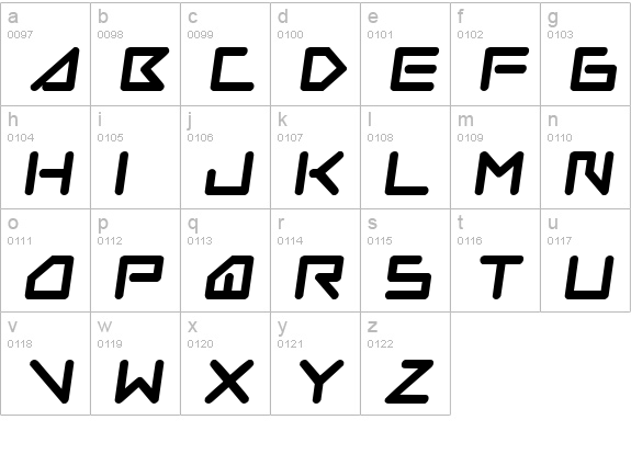 Insane Hours lowercase a-z preview