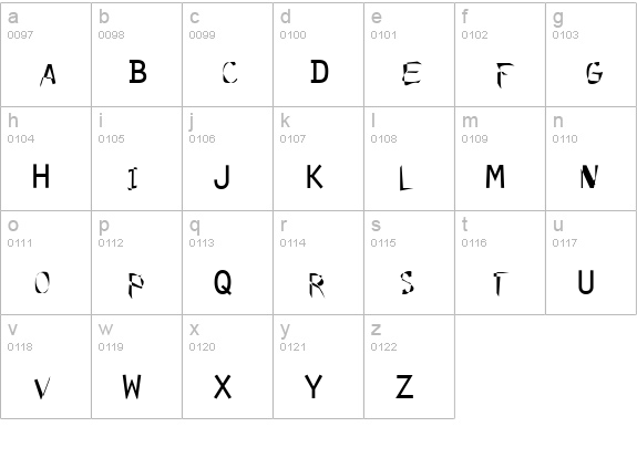 Insideout lowercase a-z preview
