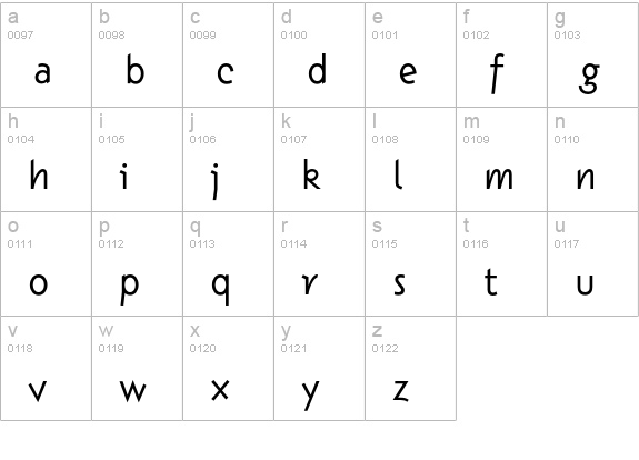 Instanter-Light lowercase a-z preview