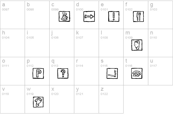 InTegel lowercase a-z preview