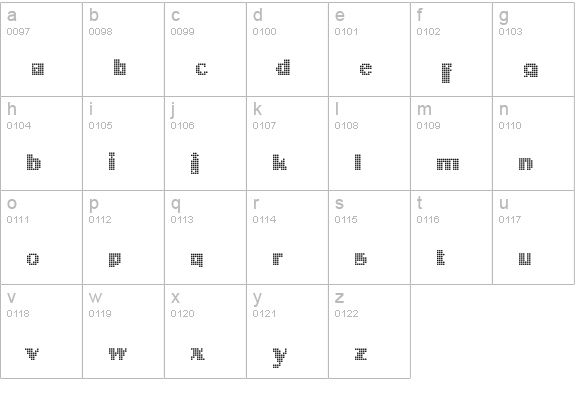 Intellecta Digital lowercase a-z preview