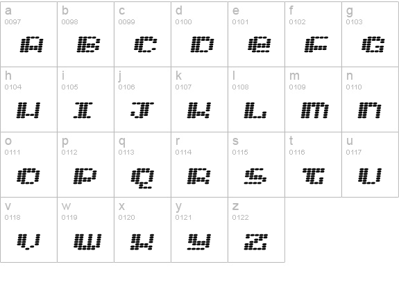 Intergalaktika 2 lowercase a-z preview