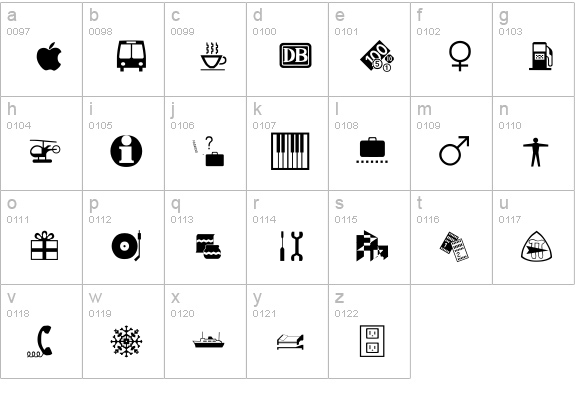 International lowercase a-z preview