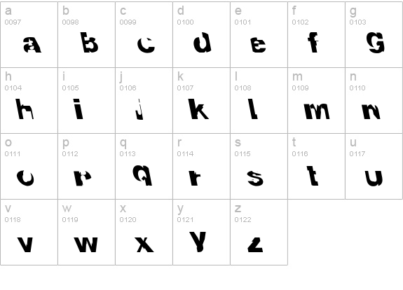 InternationalDisgrace-Obleek lowercase a-z preview