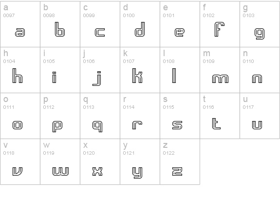Intersect C BRK lowercase a-z preview