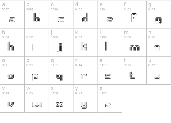 Intersect O BRK lowercase a-z preview