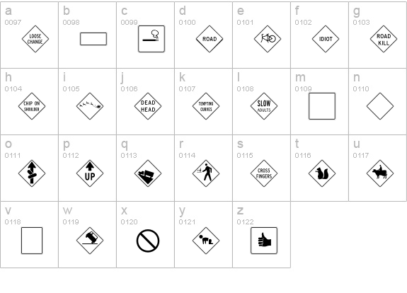 InterstatePi-Four lowercase a-z preview