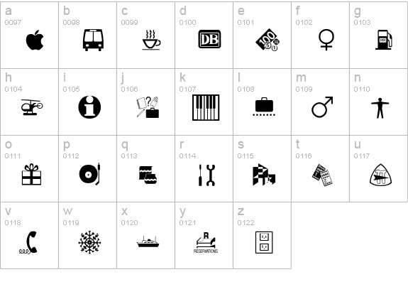 InterSymb lowercase a-z preview
