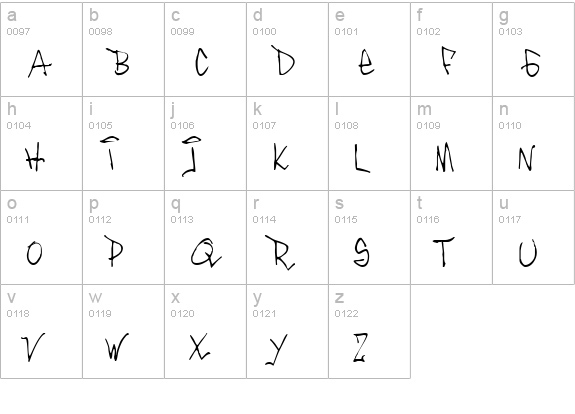 Inthacity Regular lowercase a-z preview