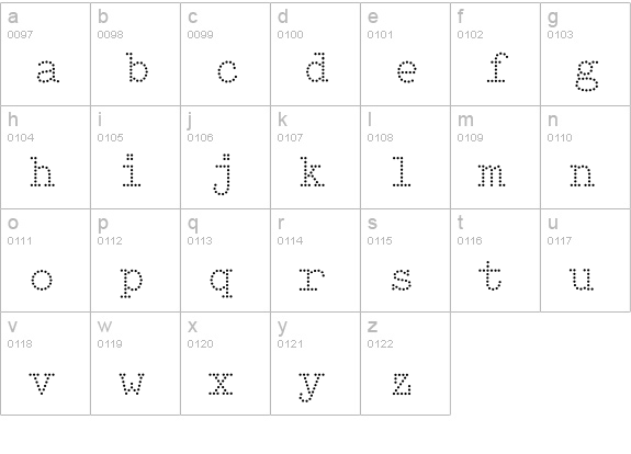Intimo-Two lowercase a-z preview