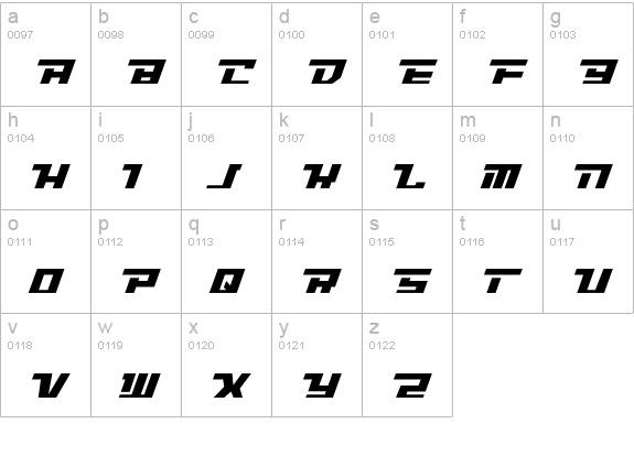 Intrepid lowercase a-z preview