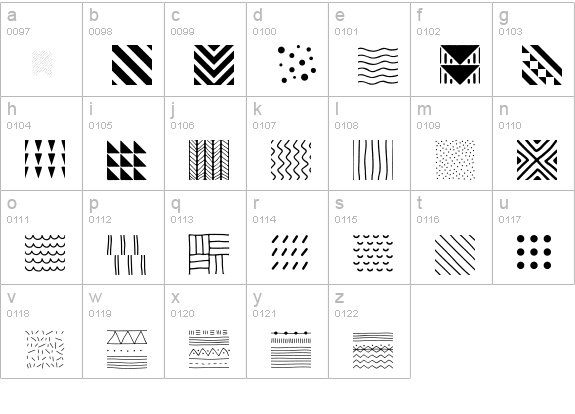 Intro Goodies Patterns & Shapes lowercase a-z preview