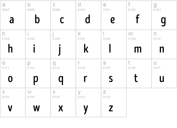 Intro Head B Base lowercase a-z preview