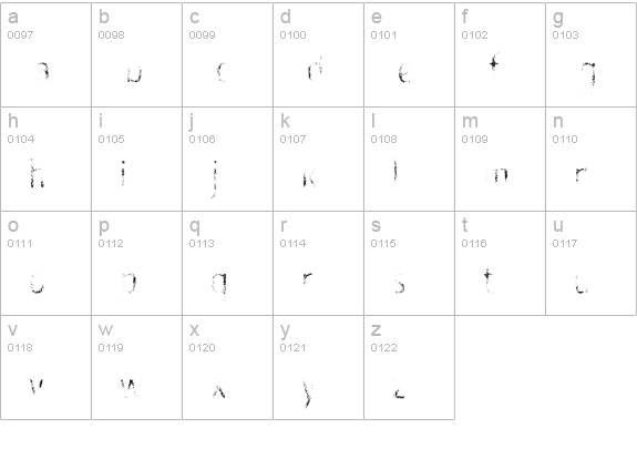 Intro Head B G lowercase a-z preview