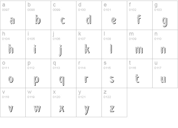 Intro Head B H1 Shade lowercase a-z preview