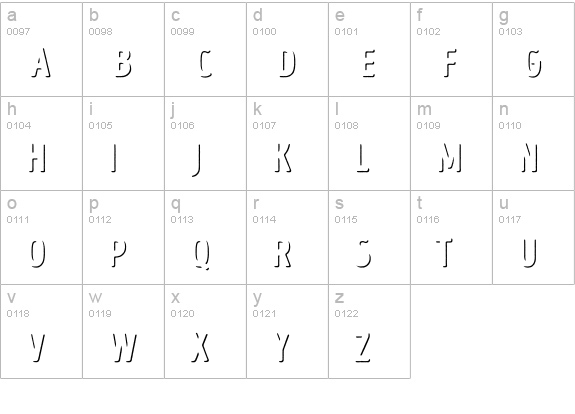 Intro Head B UC Shade lowercase a-z preview