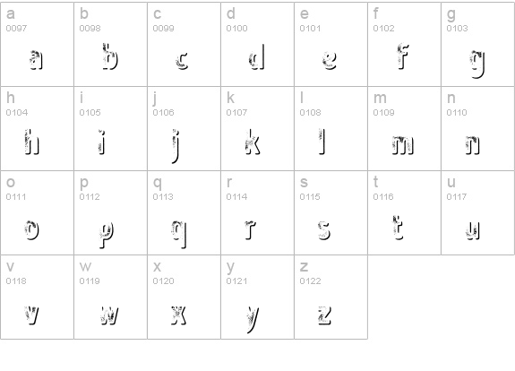 Intro Head H G Shade lowercase a-z preview