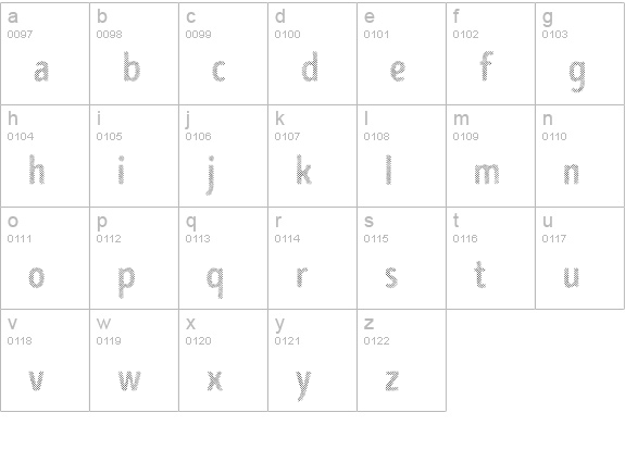 Intro Head H H1 lowercase a-z preview